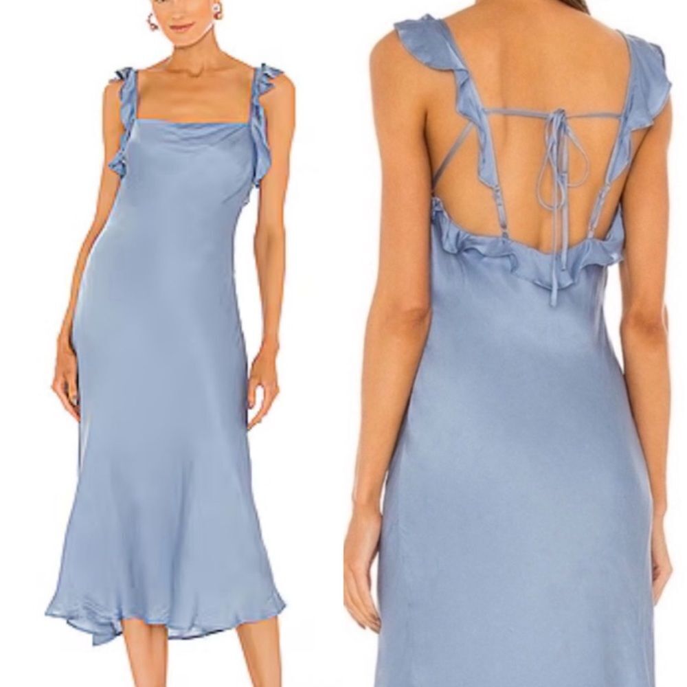 Astr NWT Rina Flitter Midi Dress in Periwinkle Size XS MSRP $134